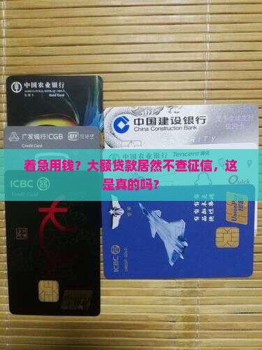 什么大额贷款不看征信