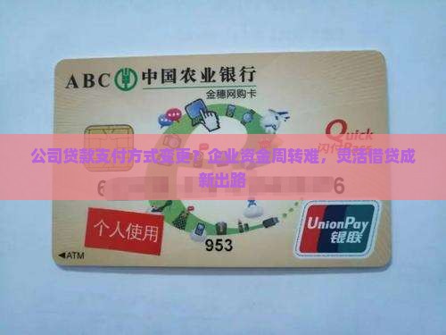 公司贷款支付方式变更