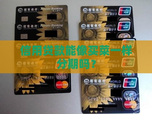 信用贷款怎么分期付款