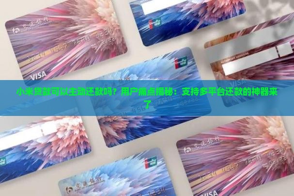小米贷款可以主动还款吗