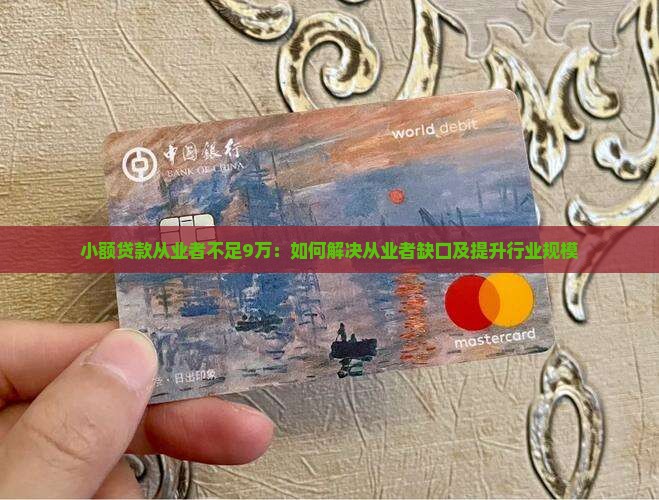 小额贷款从业者不足9万
