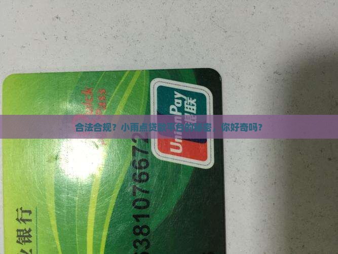 小雨点贷款平台合法吗