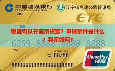哪里可以开信用贷款 哪里可以开信用贷款