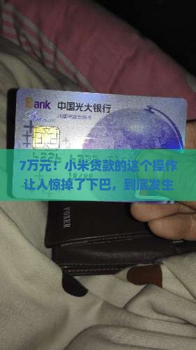 小米贷款7万元怎么回事