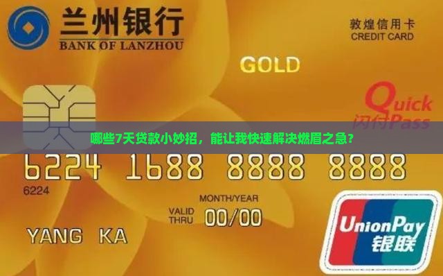 7天贷款口子哪些