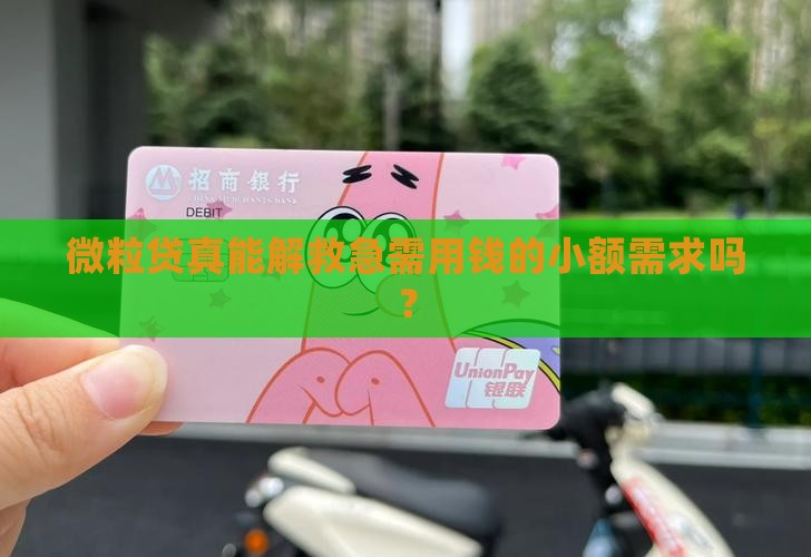 微粒贷能贷小额贷款吗