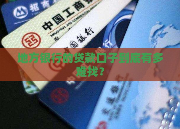 地方银行贷款口子