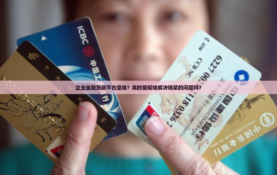 企业金融贷款平台是什么