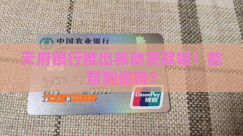 天府银行救助贷款