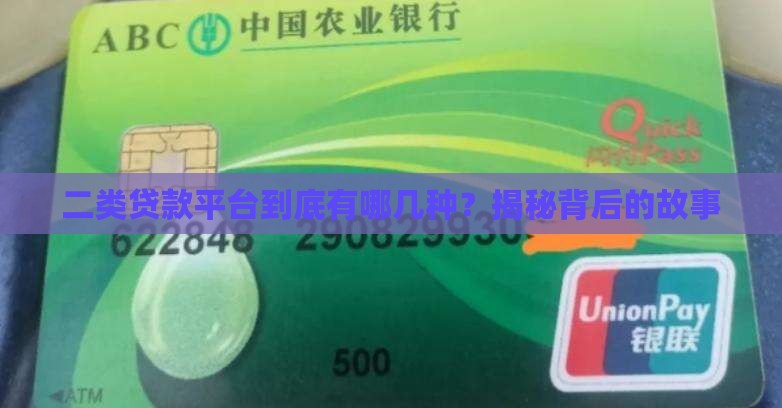 二类贷款平台有哪些种类