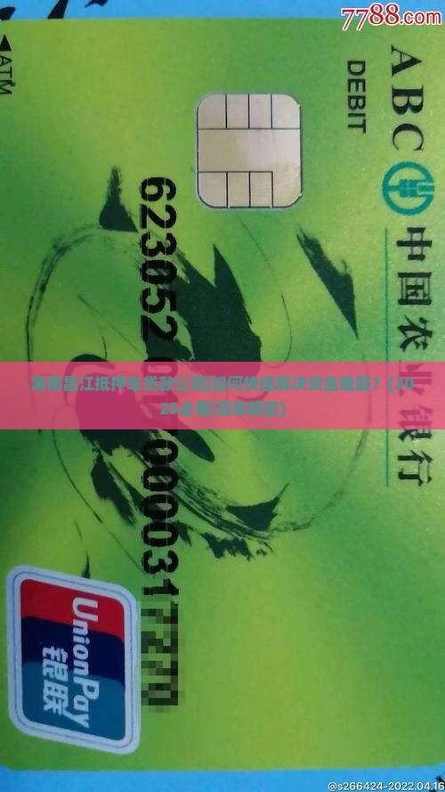 海南昌江抵押车贷款公司