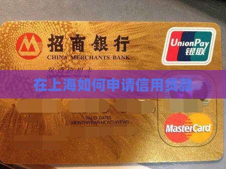 在上海如何申请信用贷款