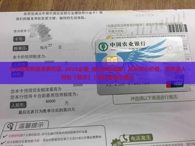 个人信用贷款消费凭证