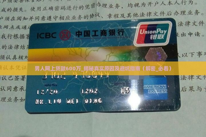 男人网上贷款600万