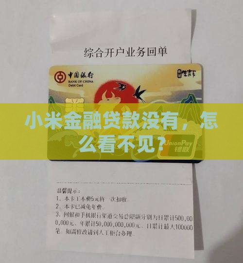 小米金融贷款看不见
