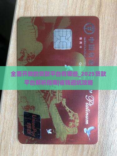 全面开放的贷款平台有哪些