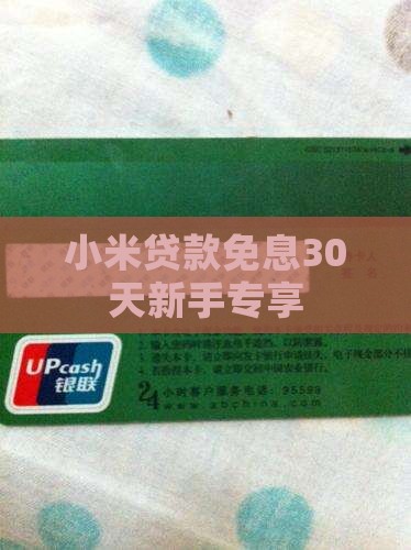 小米新手30天免息贷款