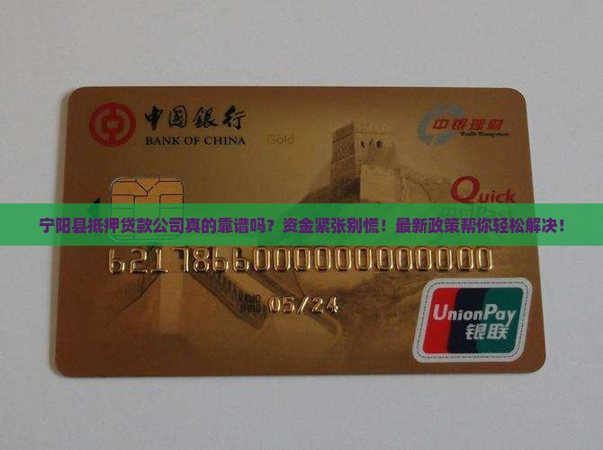 宁阳县抵押贷款公司