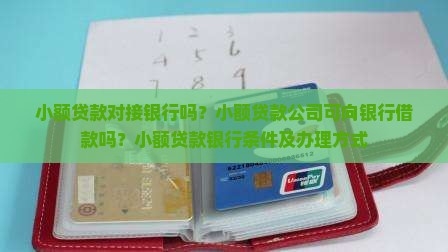 小额贷款对接银行吗