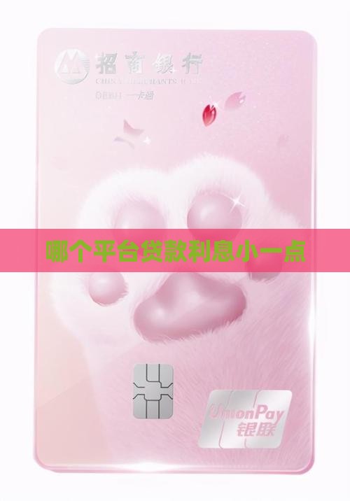 哪个平台贷款利息小一点