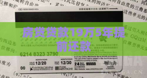 贷款19万5年提前还款 贷款19万5年提前还款