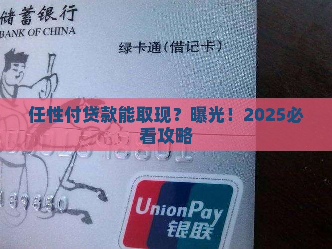 任性付贷款可以取现
