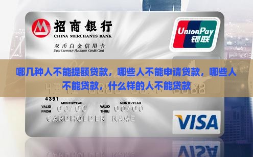 哪几种人不能提额贷款
