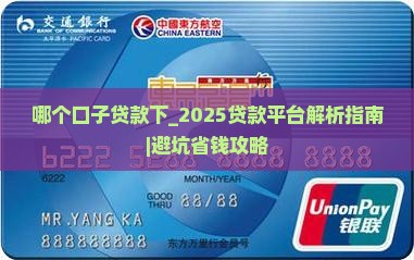 哪个口子贷款最好下