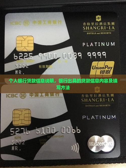 个人银行贷款信息说明