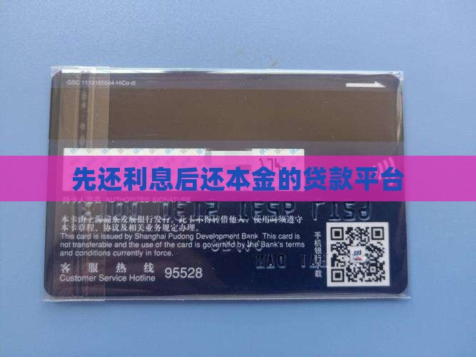先还利息后还本金的贷款平台
