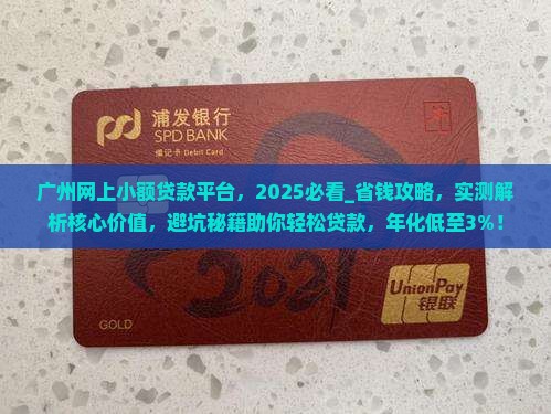 广州网上小额贷款平台
