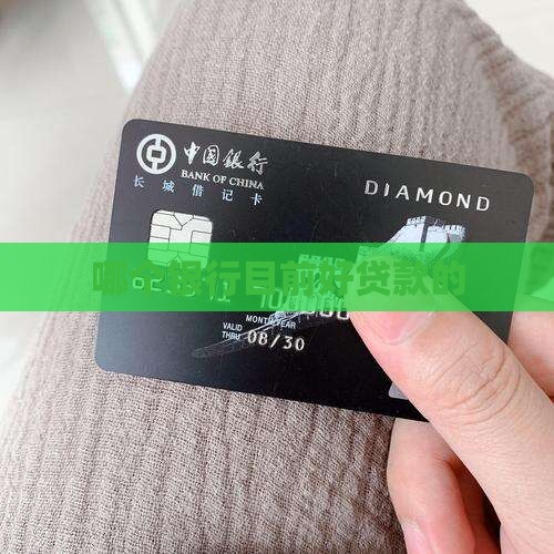 哪个银行目前好贷款的