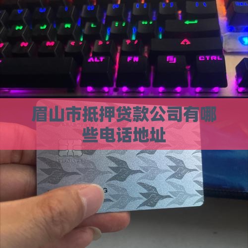 眉山市抵押贷款公司