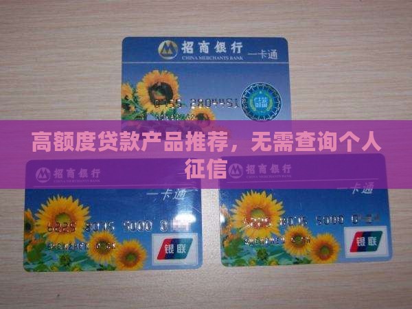 高额度贷款产品推荐，无需查询个人征信