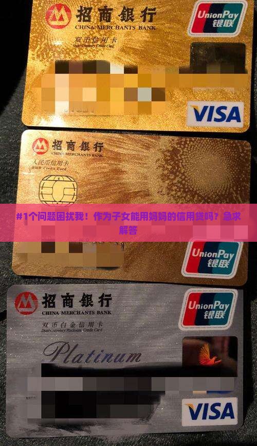 可以用妈妈的信用贷款吗 可以用妈妈的信用贷款吗