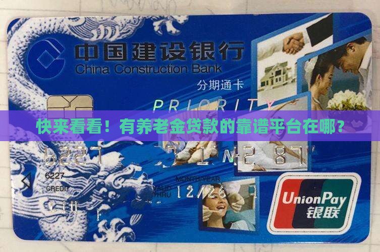 哪里有养老金贷款的平台