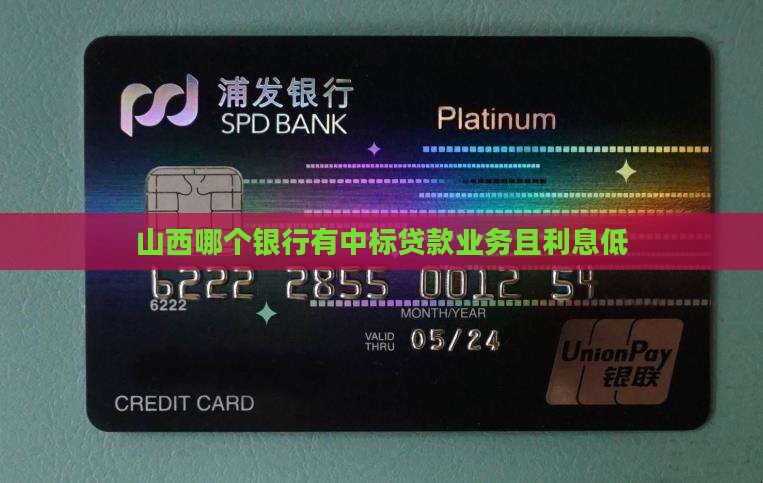 山西哪个银行有中标贷款