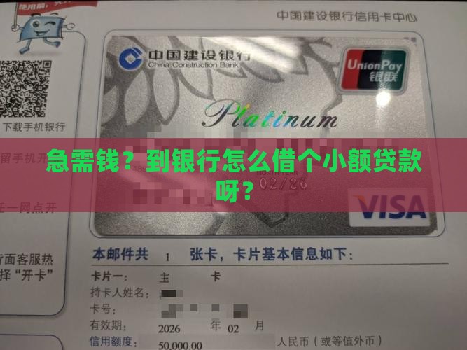 到银行怎么办小额贷款吗