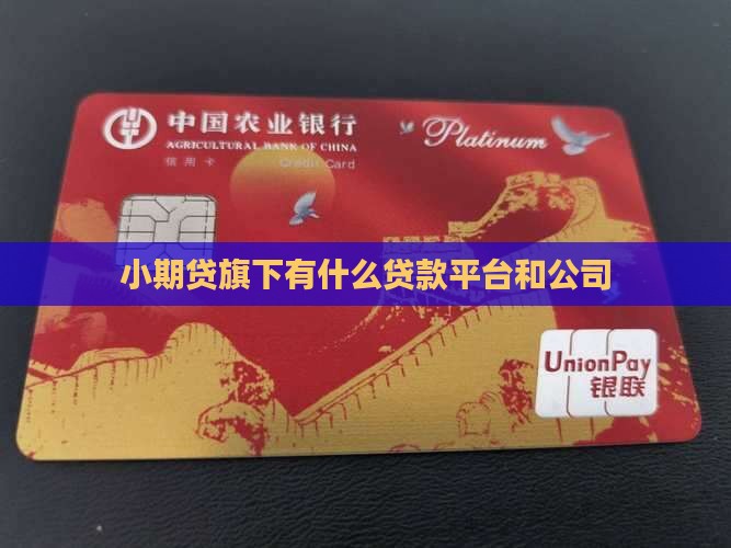小期贷旗下有什么贷款