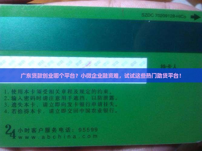 广东贷款创业哪个平台