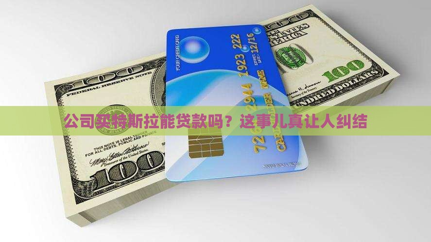 公司买特斯拉能贷款嘛