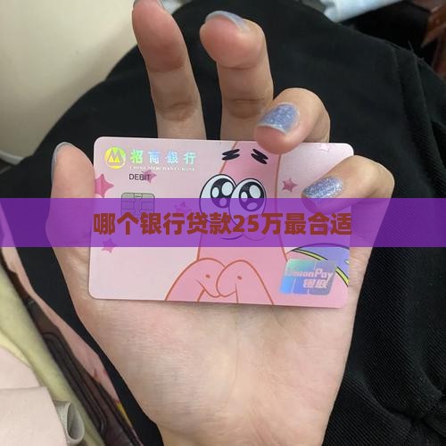贷款25万哪家银行合适