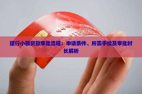 建行小额贷款审批流程