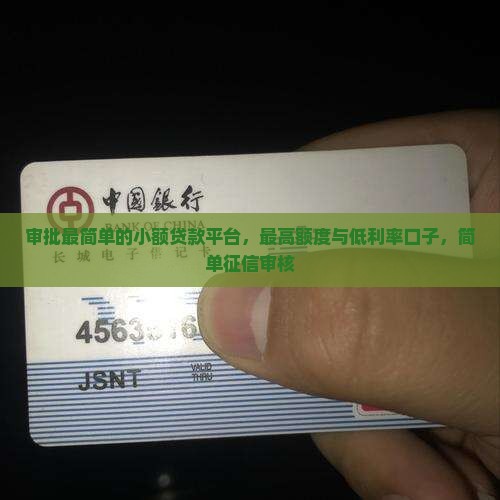 审批最简单的小额贷款