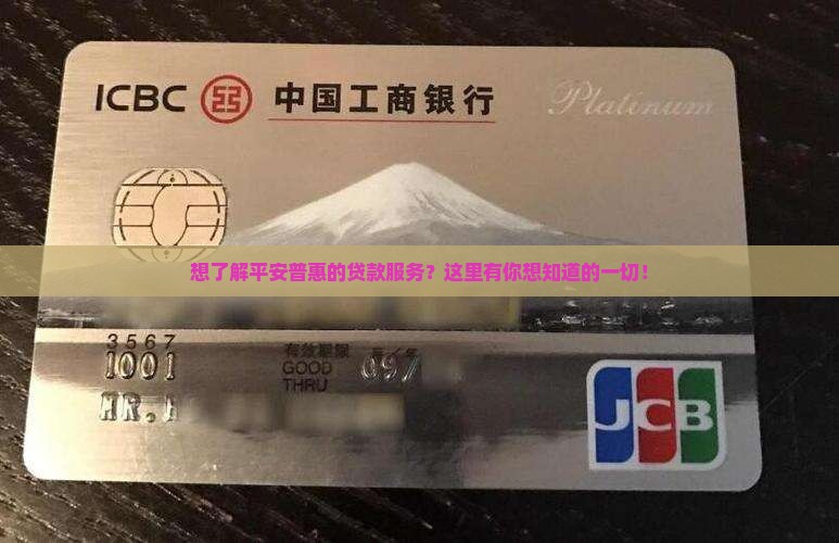 平安普惠有贷款服务吗