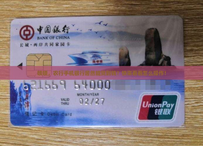 农行手机银行里的贷款 农行手机银行里的贷款