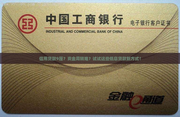 信用贷款9厘