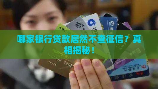 哪个银行贷款不查征信的 哪个银行贷款不查征信的