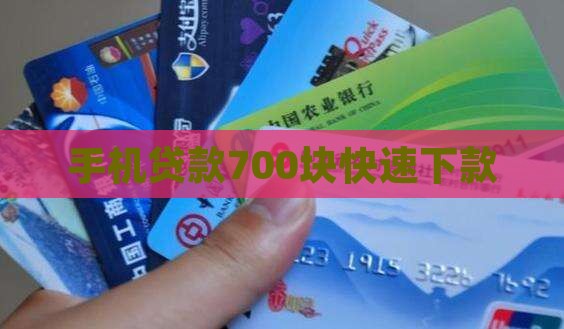 手机贷款700块
