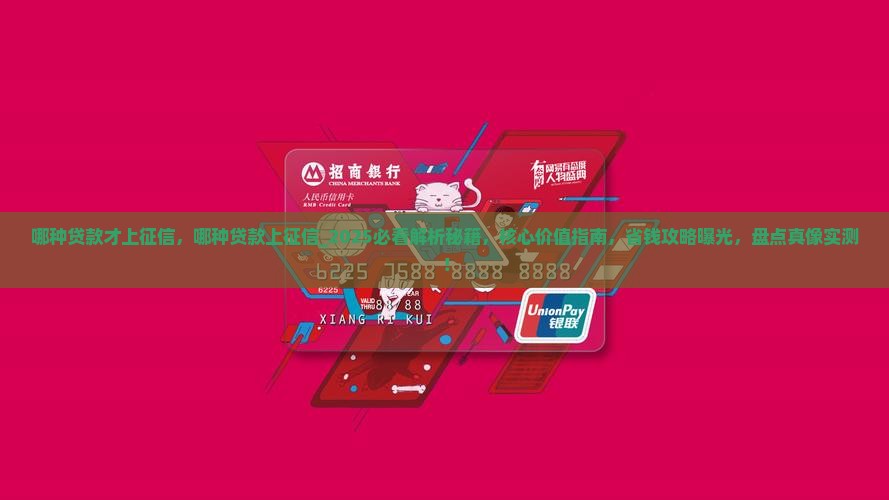 哪种贷款才上征信